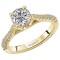 Peg Head Semi-Mount Diamond Ring