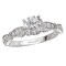 Peg Head Semi-Mount Diamond Ring