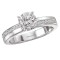 Peg Head Semi-Mount Diamond Ring