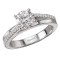 Peg Head Semi-Mount Diamond Ring