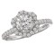 Halo Semi-Mount Diamond Ring