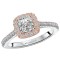 Two Tone Semi-Mount Diamond Ring