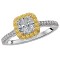 Two Tone Semi-Mount Diamond Ring