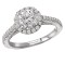 Halo Semi-Mount Diamond Ring