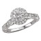 Halo Semi-Mount Diamond Ring