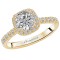 Halo Semi-Mount Diamond Ring