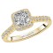 Halo Semi-Mount Diamond Ring