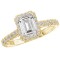 Halo Semi-Mount Diamond Ring