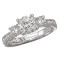 3-Stone Semi-Mount Diamond Ring