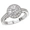 Round Halo Semi-Mount Diamond Ring
