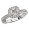 Halo Semi-Mount Diamond Ring