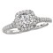Halo Semi-Mount Diamond Ring