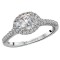 Halo Semi-Mount Diamond Ring
