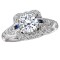Sapphire and Diamond Semi-Mount Ring