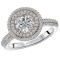 Halo Semi-Mount Diamond Ring