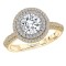 Halo Semi-Mount Diamond Ring