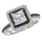 Halo Semi-Mount Diamond Ring