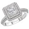 Halo Semi-Mount Diamond Ring