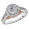 Two Tone Semi-Mount Diamond Ring