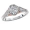 Two Tone Semi-Mount Diamond Ring