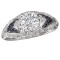 Sapphire and Diamond Semi-Mount Ring