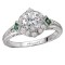Tsavorite and Diamond Semi-Mount Ring