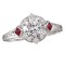 Ruby and Diamond Semi-Mount Ring