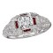 Ruby and Diamond Semi-Mount Ring
