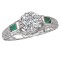 Tsavorite and Diamond Semi-Mount Ring