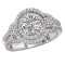 Halo Semi-Mount Diamond Ring