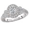 Halo Semi-Mount Diamond Ring