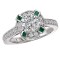 Tsavorite and Diamond Semi-Mount Ring