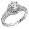 Tsavorite and Diamond Semi-Mount Ring