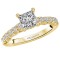 Peg Head Semi-Mount Diamond Ring
