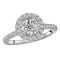 Halo Semi-Mount Diamond Ring