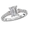 Peg Head Semi-Mount Diamond Ring
