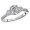 3 Stone Semi-Mount Diamond Ring