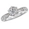 Peg Head Semi-Mount Diamond Ring