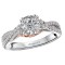 Two Tone Semi-Mount Diamond Ring