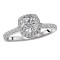 Halo Semi-Mount Diamond Ring