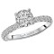 Peg Head Semi-Mount Diamond Ring