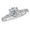 Peg Head Semi-Mount Diamond Ring