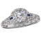 Sapphire and Diamond Semi-Mount Ring