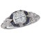 Sapphire and Diamond Semi-Mount Ring