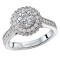 Halo Semi-Mount Diamond Ring