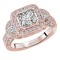 Halo Semi-Mount Diamond Ring