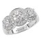 Triple Halo Semi-Mount Diamond Ring