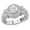 Halo Semi-Mount Diamond Ring