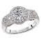 Round Halo Semi-Mount Diamond Ring