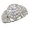 Halo Semi-Mount Diamond Ring